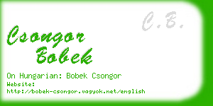 csongor bobek business card